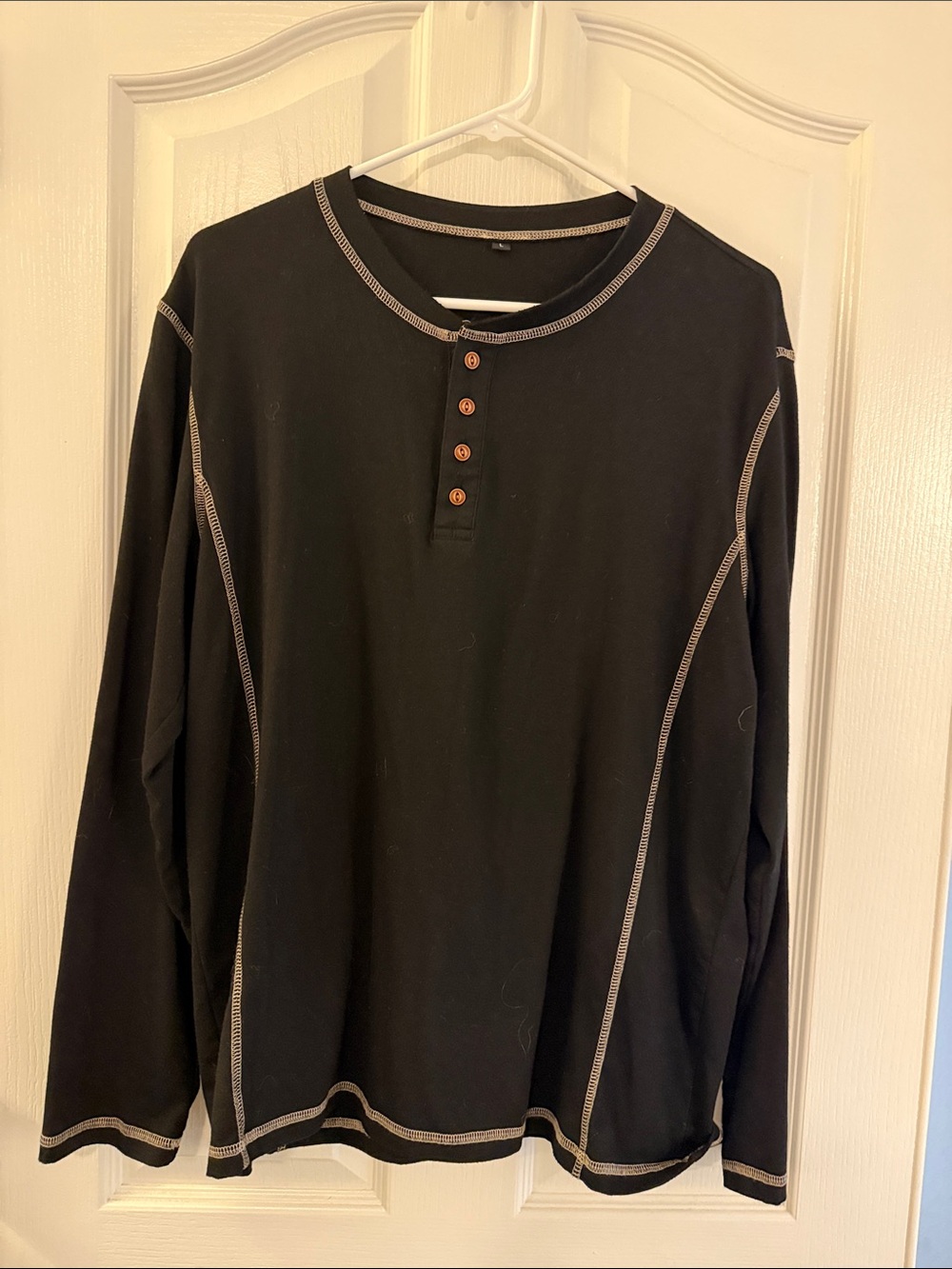 Men's long sleeve Henley shirt